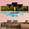 Beautiful tropical swimming pool multi panel canvas wall art