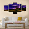 Northern light on the silent field before sun rise Multi panel canvas wall art