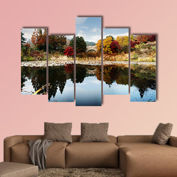 Autumn landscape with a beautiful Bulguksa" Temple in South Korea"