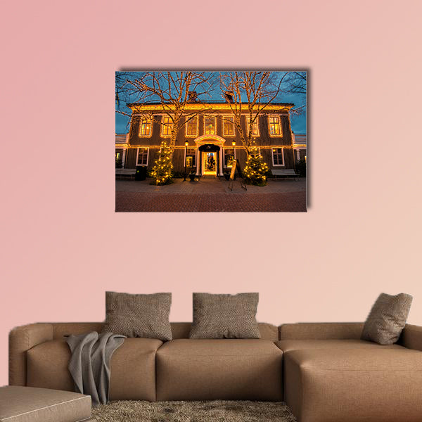 Gothenburg, Sweden, building and trees at multi panel canvas wall art