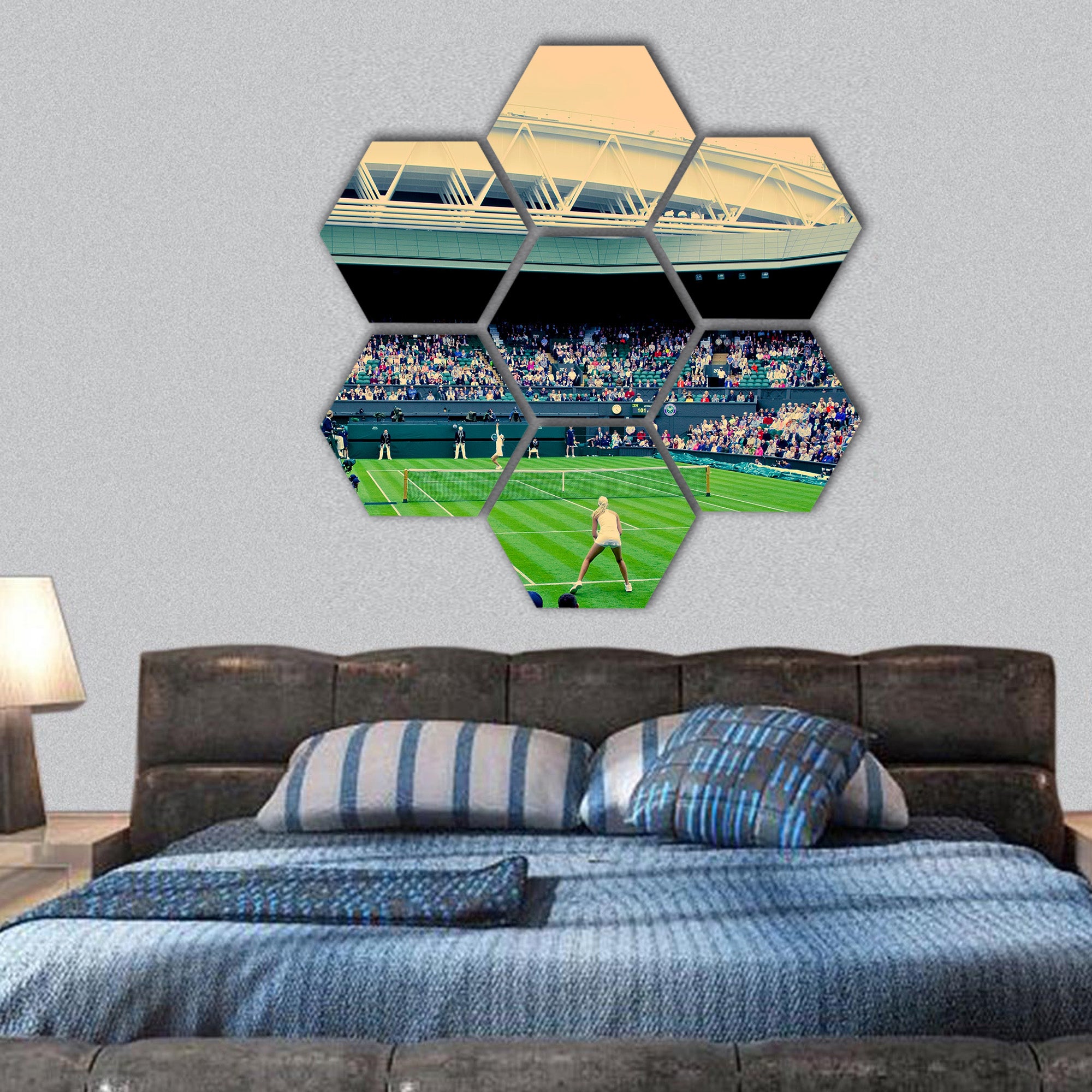 Wimbledon Centre Court hexagonal canvas wall art