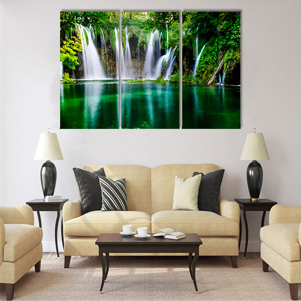 plitwice lake national park croatia Multi Panel Canvas Wall Art