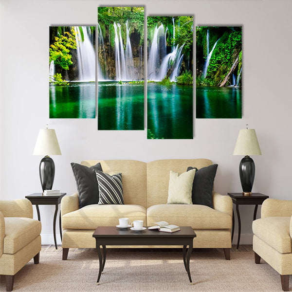 plitwice lake national park croatia Multi Panel Canvas Wall Art