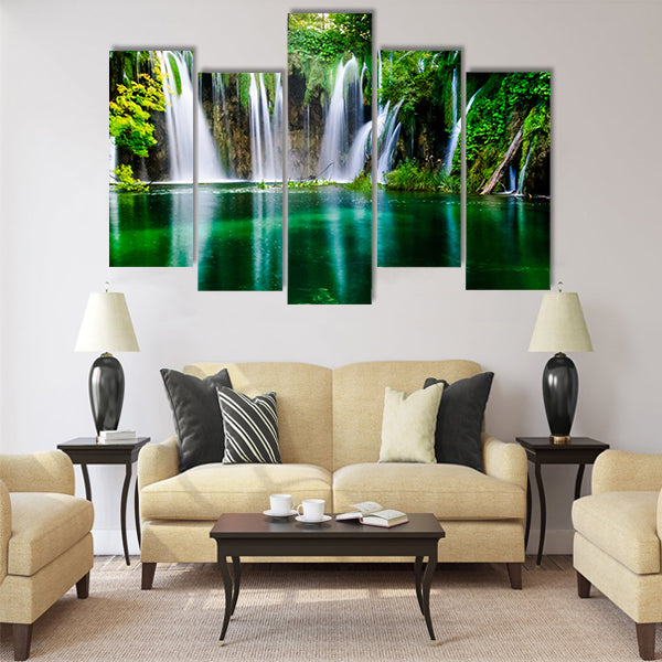 plitwice lake national park croatia Multi Panel Canvas Wall Art