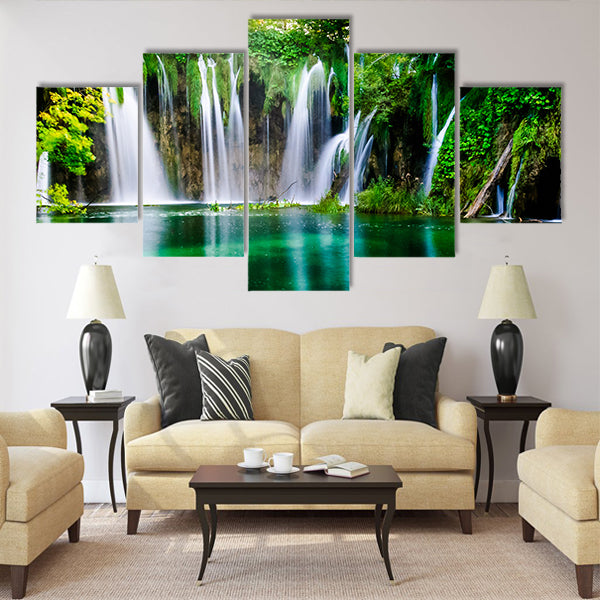plitwice lake national park croatia Multi Panel Canvas Wall Art