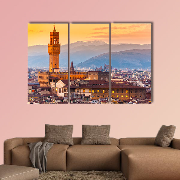 Palazzo vecchio, Florence, Italy multi panel canvas wall art