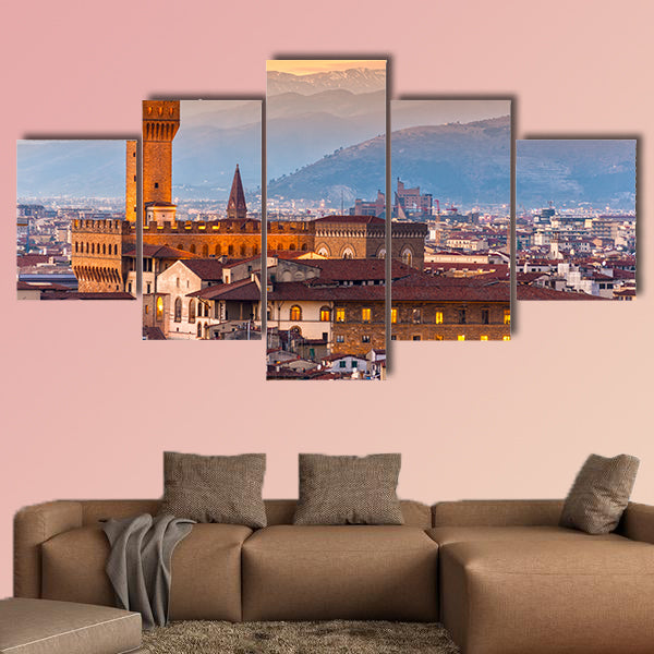 Palazzo vecchio, Florence, Italy multi panel canvas wall art