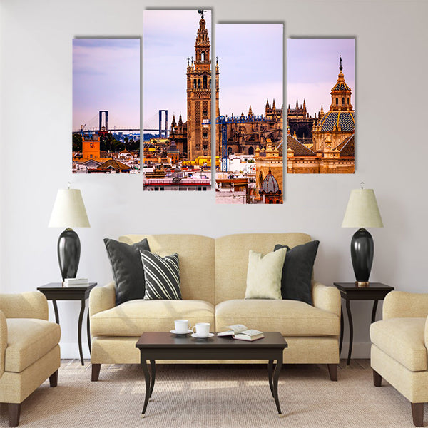 Giralda Spire Bell Tower Seville Cathedra Multi panel canvas wall art