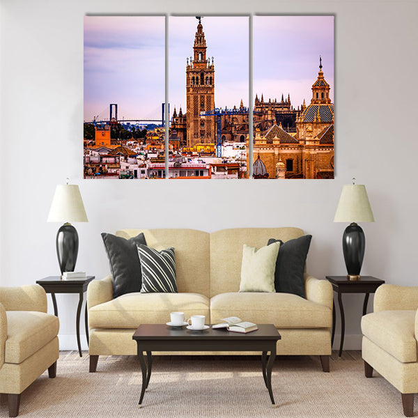 Giralda Spire Bell Tower Seville Cathedra Multi Panel Canvas Wall Art