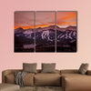 The Colorado sunset, Breckenridge ski slopes at the sunset Colorado multi panel canvas wall art