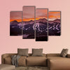 The Colorado sunset, Breckenridge ski slopes at the sunset Colorado multi panel canvas wall art