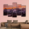 The Colorado sunset, Breckenridge ski slopes at the sunset Colorado multi panel canvas wall art