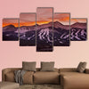 The Colorado sunset, Breckenridge ski slopes at the sunset Colorado multi panel canvas wall art