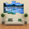 The Nam Sang River Across The Country Bridge, A Tourism Oriented Riverside And Backpacker Paradise, Laos, Multi Panel Canvas Wall Art