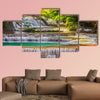 Erawan Waterfall in Kanchanaburi Province, Thailand multi panel canvas wall art