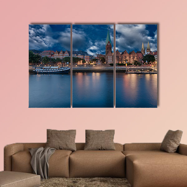 The City Municipality of Bremen, Germany multi panel canvas wall art
