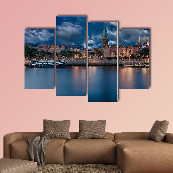 The City Municipality of Bremen, Germany multi panel canvas wall art