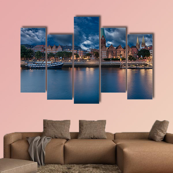The City Municipality of Bremen, Germany multi panel canvas wall art