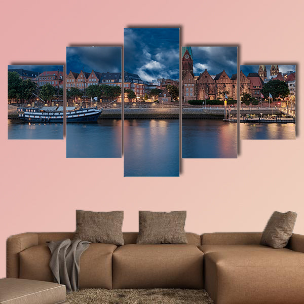 The City Municipality of Bremen, Germany multi panel canvas wall art
