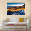 Aerial View on Fontvieille and Monaco Harbor with Luxury Yachts, French Riviera Multi panel canvas wall art