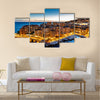 Aerial View on Fontvieille and Monaco Harbor with Luxury Yachts, French Riviera Multi panel canvas wall art