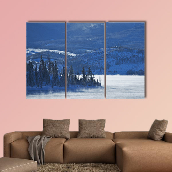 Colorado winter and the Dillon Reservoir multi panel canvas wall art