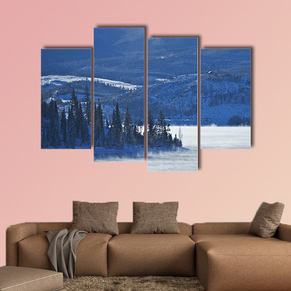 Colorado winter and the Dillon Reservoir multi panel canvas wall art