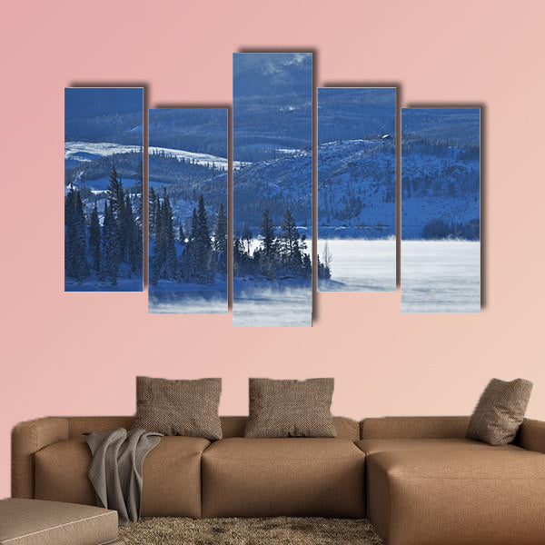 Colorado winter and the Dillon Reservoir multi panel canvas wall art