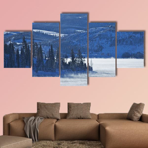 Colorado winter and the Dillon Reservoir multi panel canvas wall art