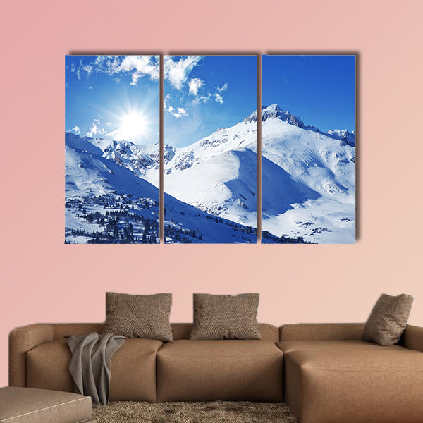 Winter Mountains, in Colorado, United States multi panel canvas wall art