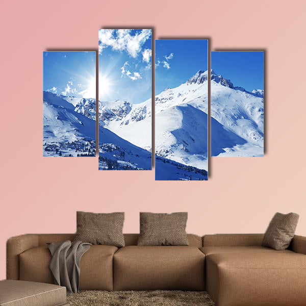 Winter Mountains, in Colorado, United States multi panel canvas wall art