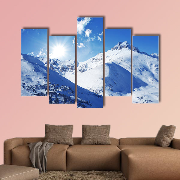 Winter Mountains, in Colorado, United States multi panel canvas wall art