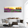 Sunrise and flowers scenery Panoramic Canvas Wall Art