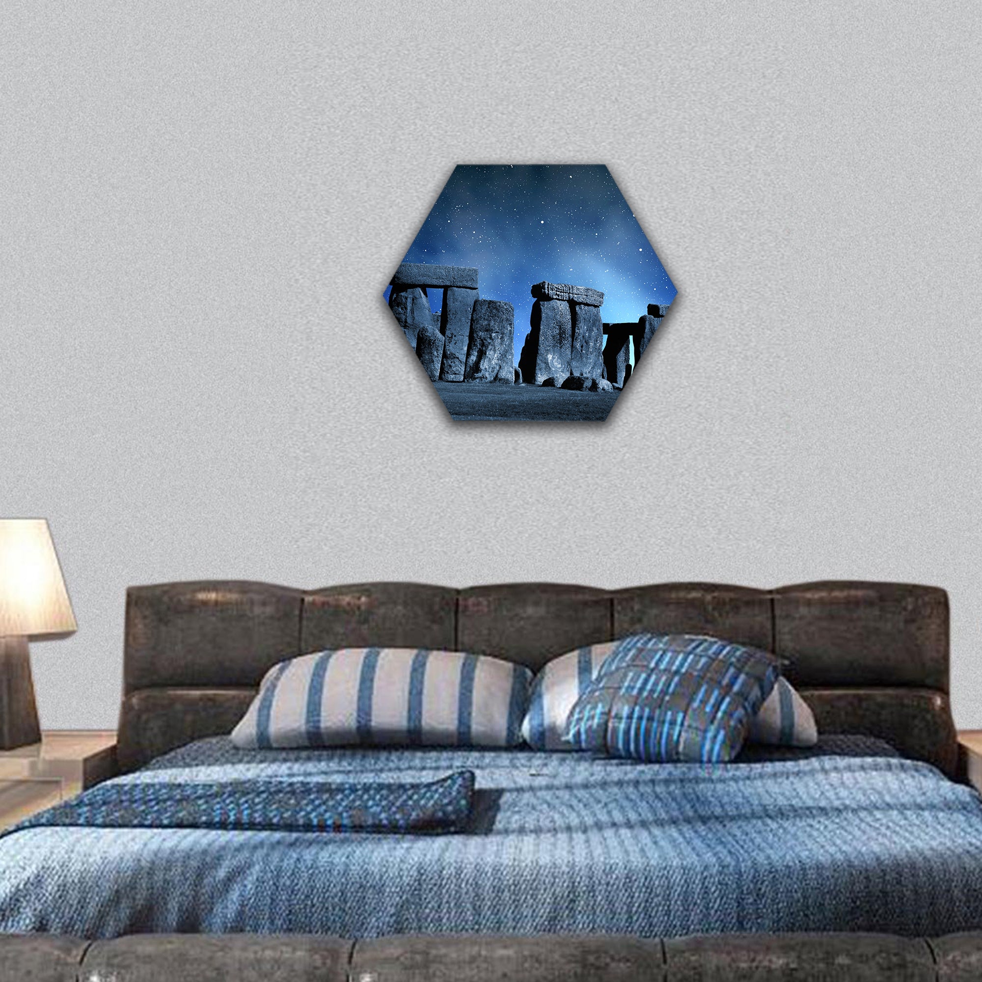 Historical monument Stonehenge, England hexagonal canvas wall art