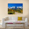 Countryside road, fall season in Colorado Multi panel canvas wall art