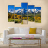 Countryside road, fall season in Colorado Multi panel canvas wall art