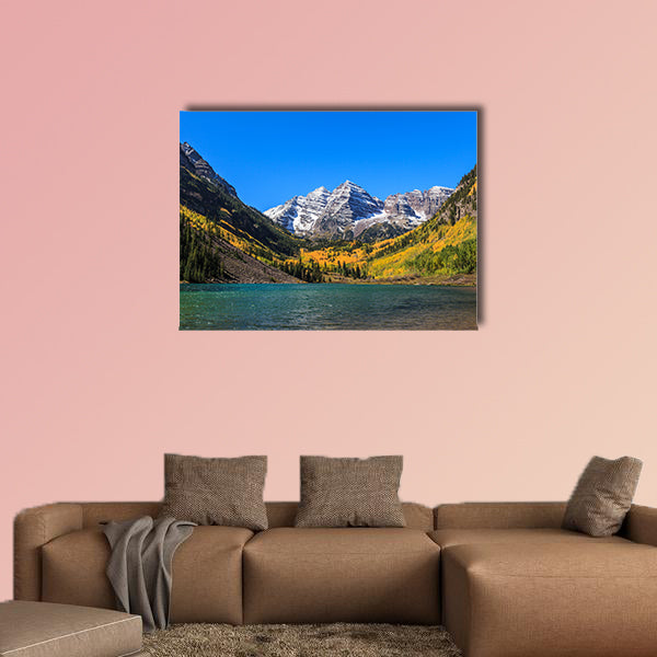 Maroon Bells, White River National Forest, Colorado multi panel canvas wall art