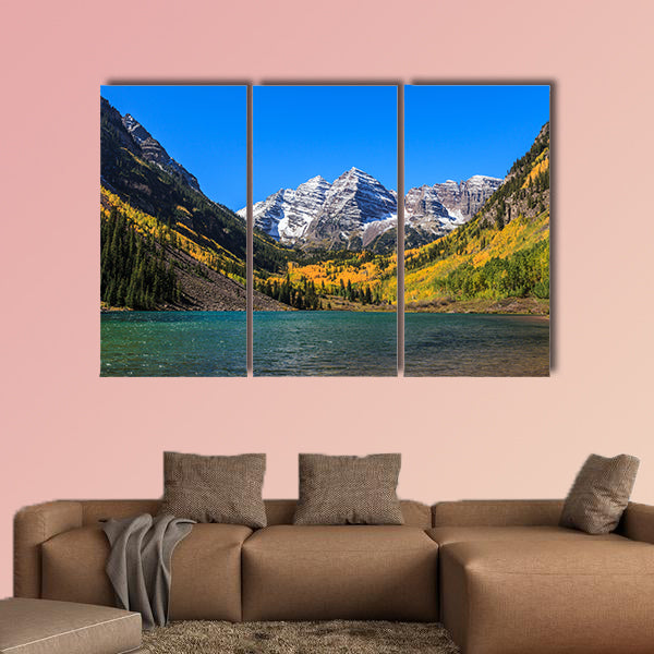 Maroon Bells, White River National Forest, Colorado multi panel canvas wall art