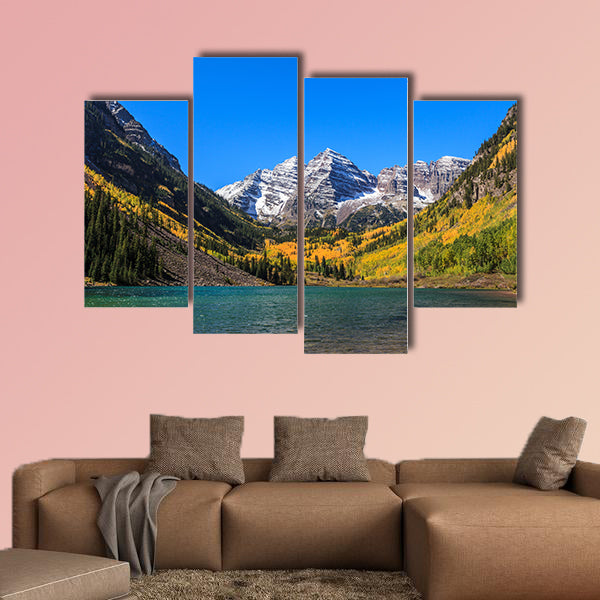 Maroon Bells, White River National Forest, Colorado multi panel canvas wall art