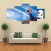 Football Player catching a Touchdown Pass Multi panel canvas wall art