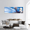 Football Player catching a Touchdown Pass Panoramic Canvas Wall Art