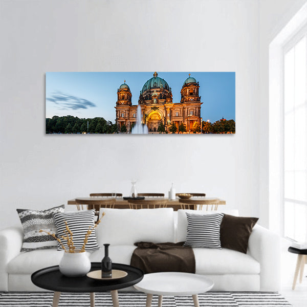 Berlin Cathedral Berliner Dom and Fountain Germany Panoramic Canvas Wall Art