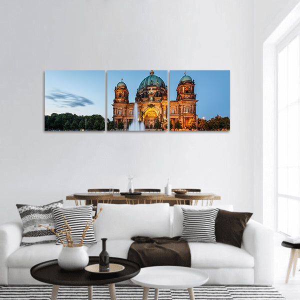 Berlin Cathedral Berliner Dom and Fountain Germany Panoramic Canvas Wall Art
