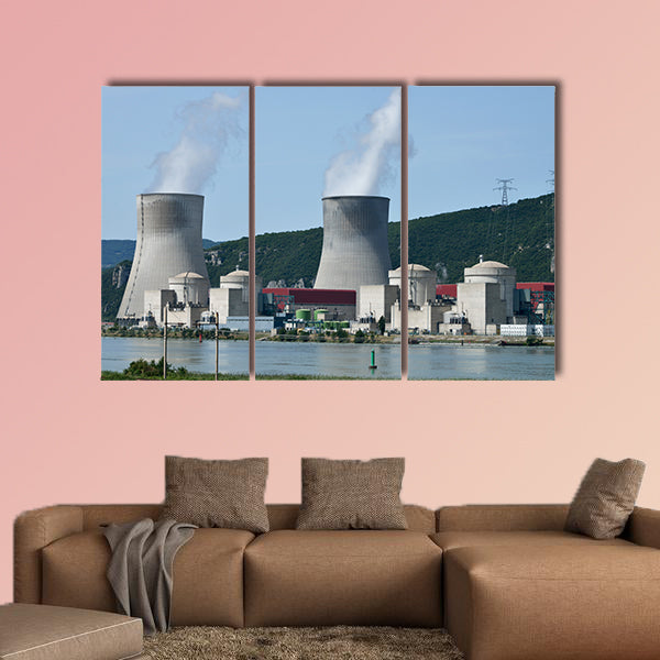 Nuclear power plant multi panel canvas wall art