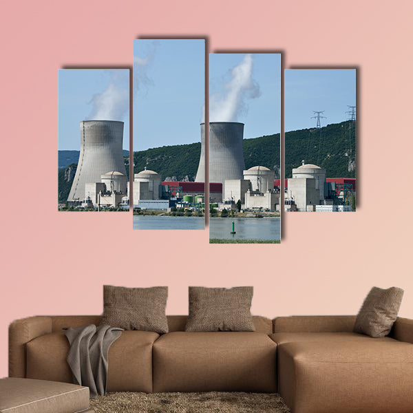 Nuclear power plant multi panel canvas wall art