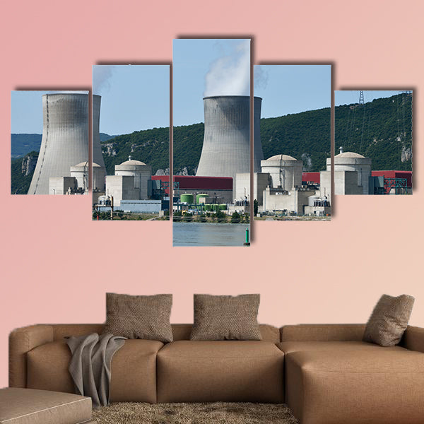 Nuclear power plant multi panel canvas wall art