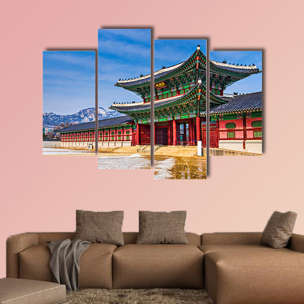 Gyeongbokgung Palace grounds in Seoul, South Korea multi panel canvas wall art