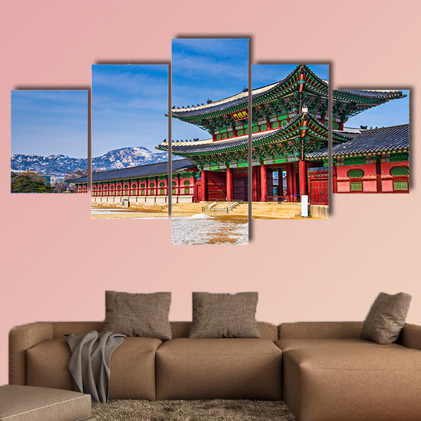 Gyeongbokgung Palace grounds in Seoul, South Korea multi panel canvas wall art