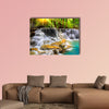 Level five of Erawan Waterfall in Kanchanaburi Province, Thailand multi panel canvas wall art