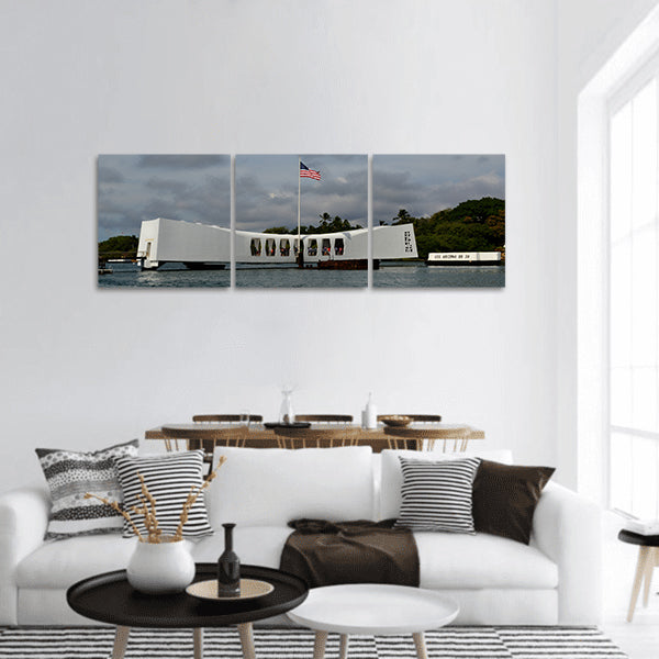 USS Arizona Memorial Pearl Harbor Hawaii  panoramic canvas wall art